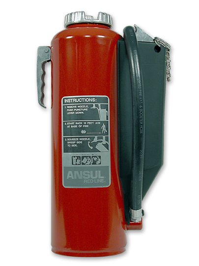 #435109 ANSUL REDLINE#435109 20lb. Cartridge Operated fire extinguisher Class ABC with indicator cap Model I-A-20-G-I. Fire extinguishers are classified as a HAZMAT item.