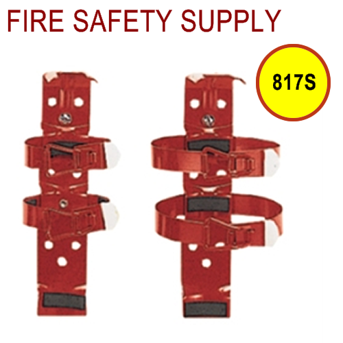Amerex 817S 2.5 and 3 lb. Aviation Double Strap Bracket Red
