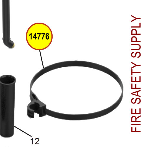 Amerex 14776 Strap & Insert Assembly Black 3/8