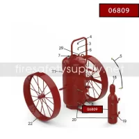 Amerex 06809 Cylinder Nitrogen 55 Assembly Red