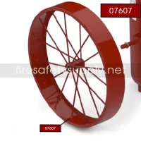 Amerex 07607 Wheel Assembly 36 x 6 Rubber Red