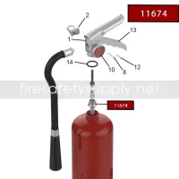 Amerex 11674 Downtube Assembly Aluminum 20 Dry Chemical