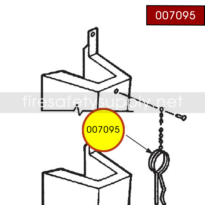 Ansul 007095 Red Line Ring Mini-Bulk Control Box Pin/Chain Assembly