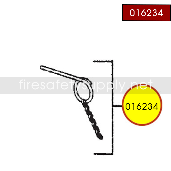 Ansul 016234 Ring Pin/Chain Assembly (HALON 1301, SY-0512, 0612, 1012, 2012)
