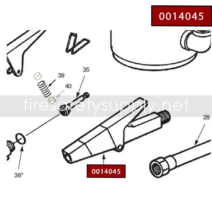 Ansul 0014045 Red Line Nozzle Assembly
