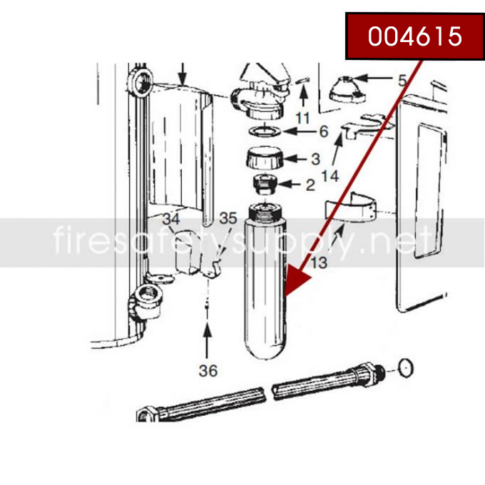 Ansul 004615 RED LINE 30 lb. Carbon Dioxide Cartridge