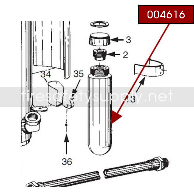 Ansul 004616 RED LINE 10 lb. Carbon Dioxide Cartridge