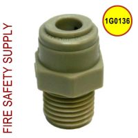 Getz 1G0136 Connector Plastic 1/4 Tube X 1/4 MPT