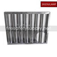2025ULAHF 20 Inch X 25 Inch X 2 Inch Kleen Gard Aluminum Hood Filter (Riveted / Smooth Baffles)