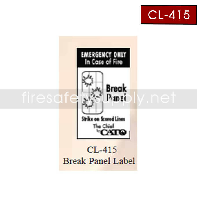 Cato CL-415 Cato Break Panel Label