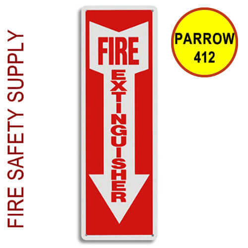 PARROW412 4”X12” “Fire Extinguisher” Plastic Arrow